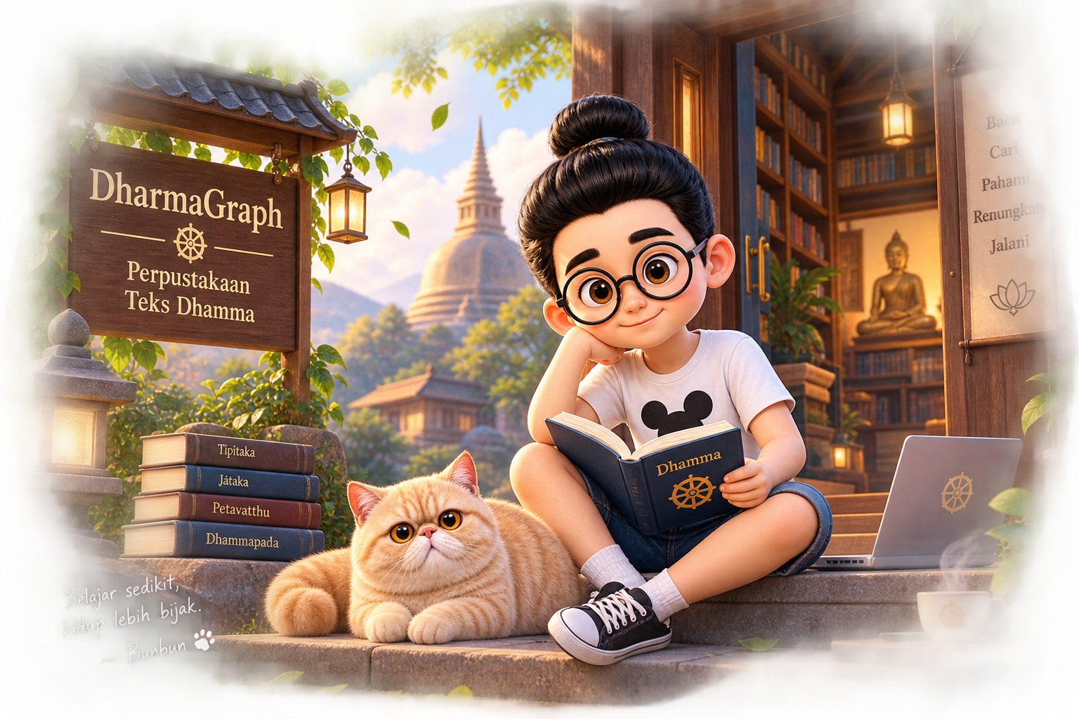 Bunbun dan kucing, Penjaga Dhamma
